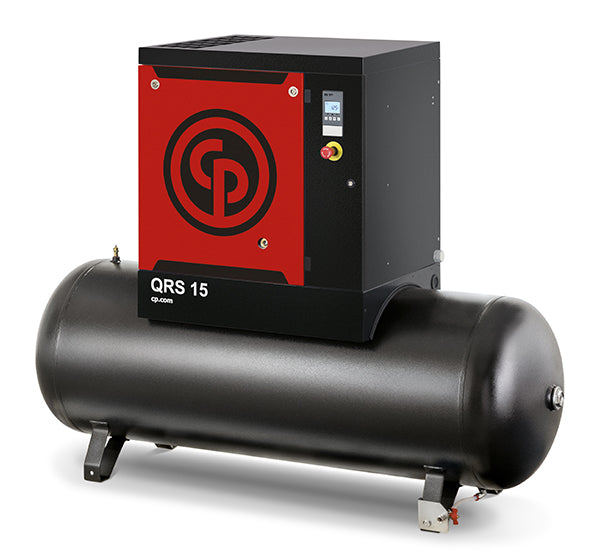 15HP 125PSI Tank Mounted Rotary Screw Air Compressor with DRYER